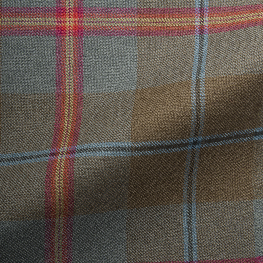 Young Weathered Tartan Fabric-7328
