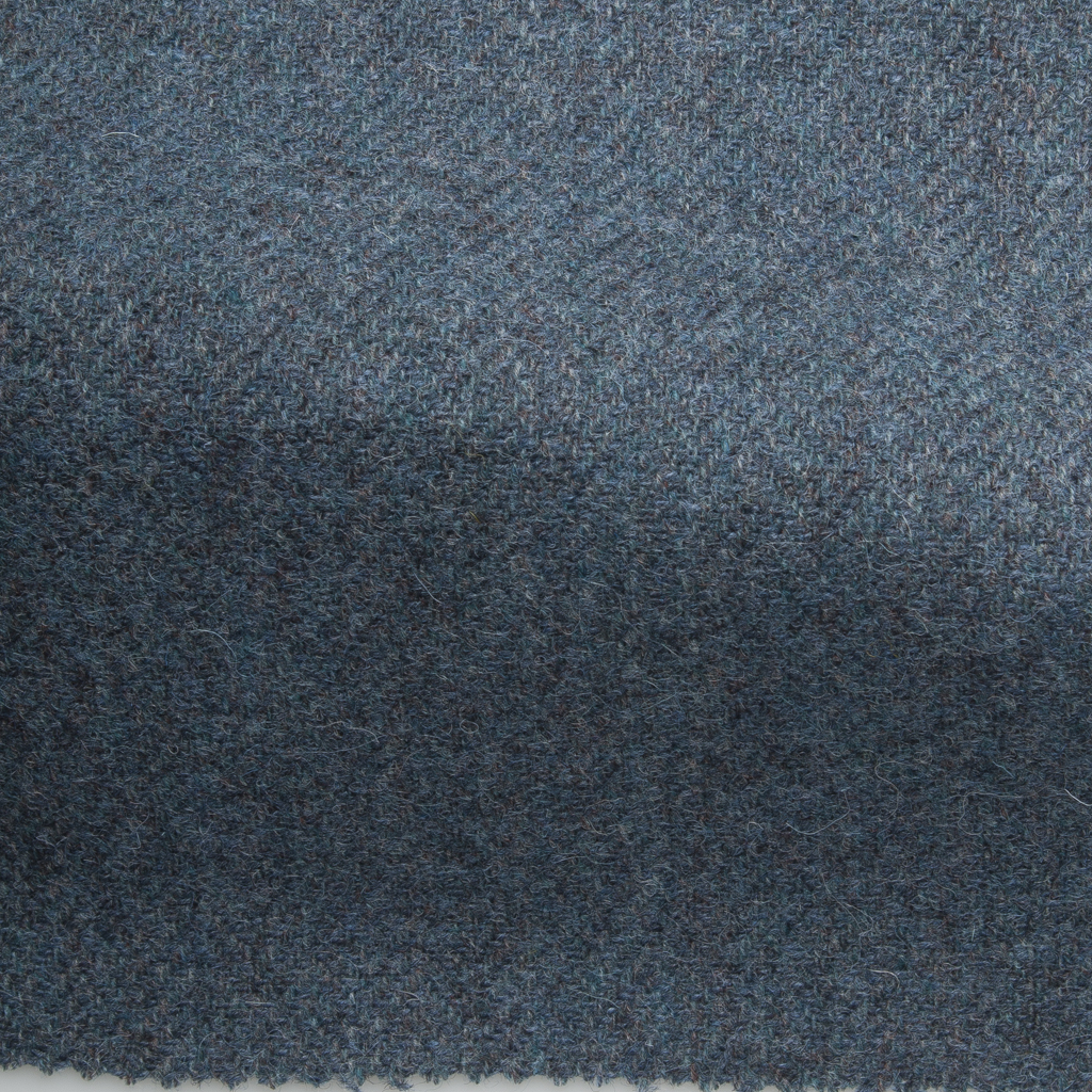Aviemore Wool Herringbone Fabric-Fisherman's Blue-9704