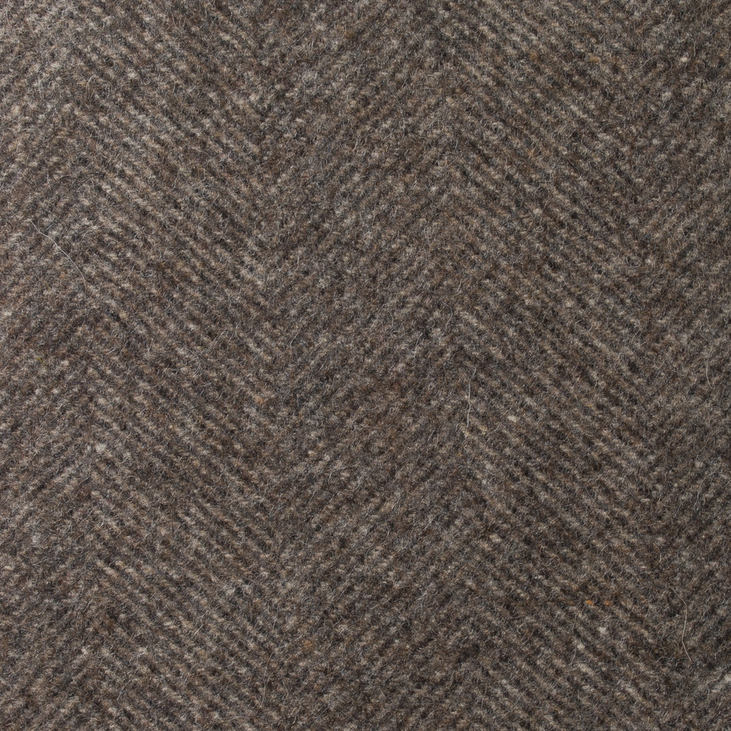 Pendle Herringbone fabric in Mocha Brown-0