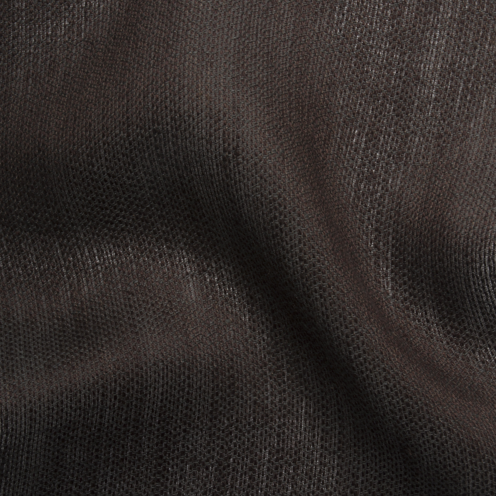 Brianza Linen Semi Sheer in Tobacco Brown-0