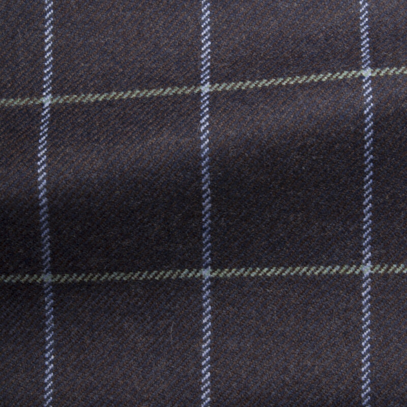 Midhurst Blue-Windowpane Check Fabric-36660-0