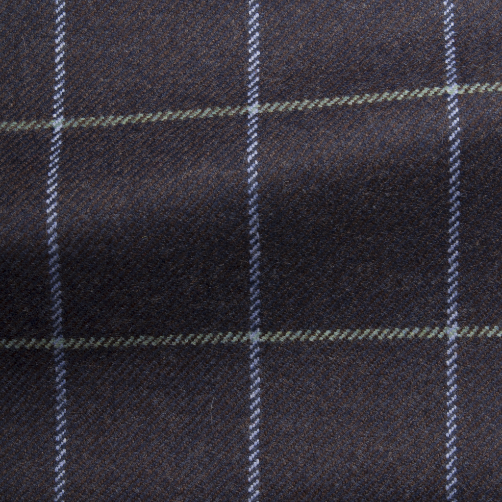 Midhurst Blue-Windowpane Check Fabric-36660-0