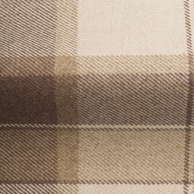 A Check furnishing fabric, Dunster Plaid in Cream, use it for upholstery curtains and cushions