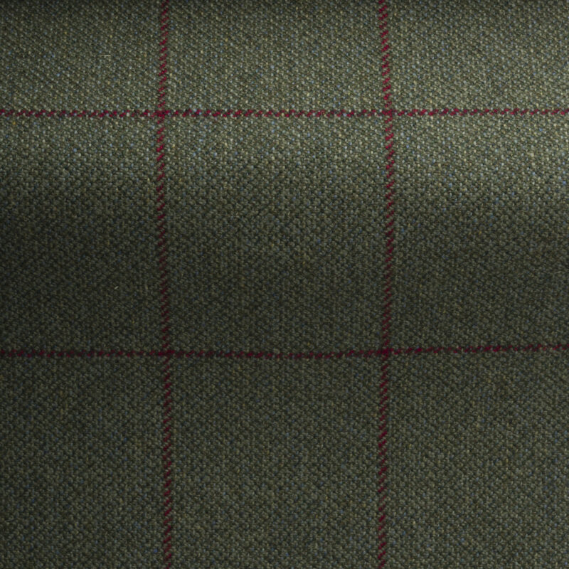 Green Check Tweed Fabric by Spruce London