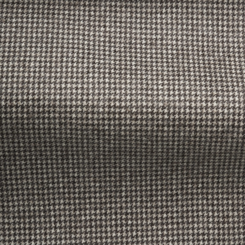 Fontwell - Worsted Flannel - Houndstooth Check-Peat-227-0