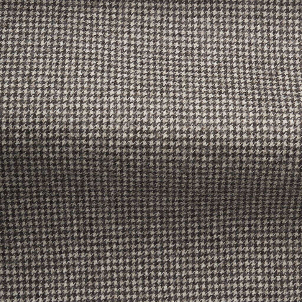 Fontwell - Worsted Flannel - Houndstooth Check-Peat-227-0
