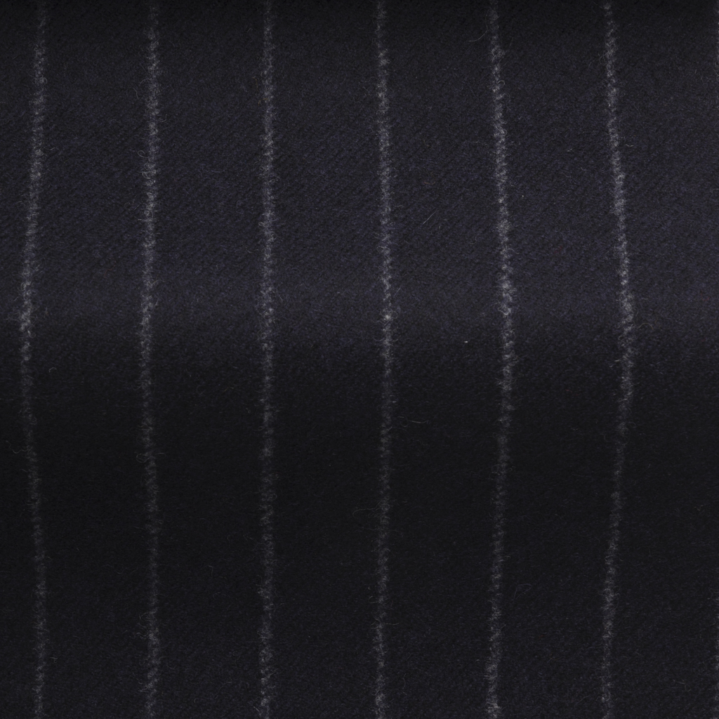 Fontwell - Chalk Stripe Flannel in Very Dark Blue - 238-11089