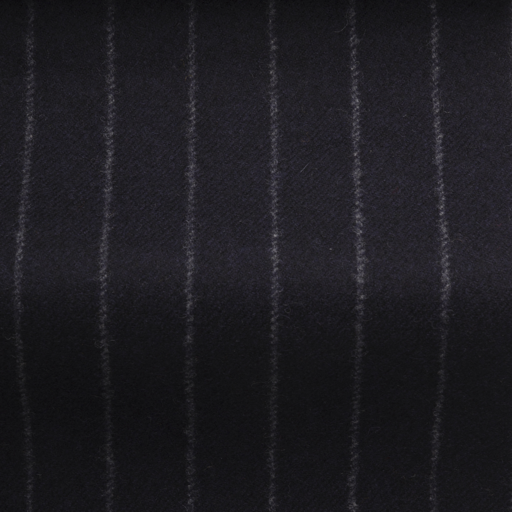Fontwell - Chalk Stripe Flannel in Very Dark Blue - 238-0 Fontwell - Chalk Stripe Flannel in Very Dark Blue - 238-0