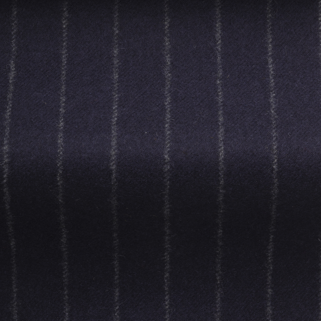 Fontwell - Chalk Stripe Flannel in Dark Blue - 239-11091
