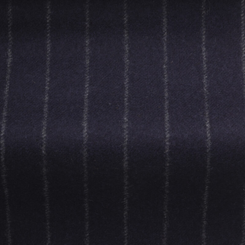 Fontwell - Chalk Stripe Flannel in Dark Blue - 239-0