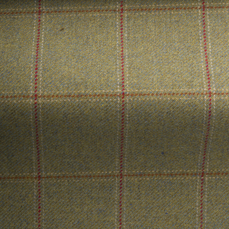 Green Check Tweed Fabric by Spruce London