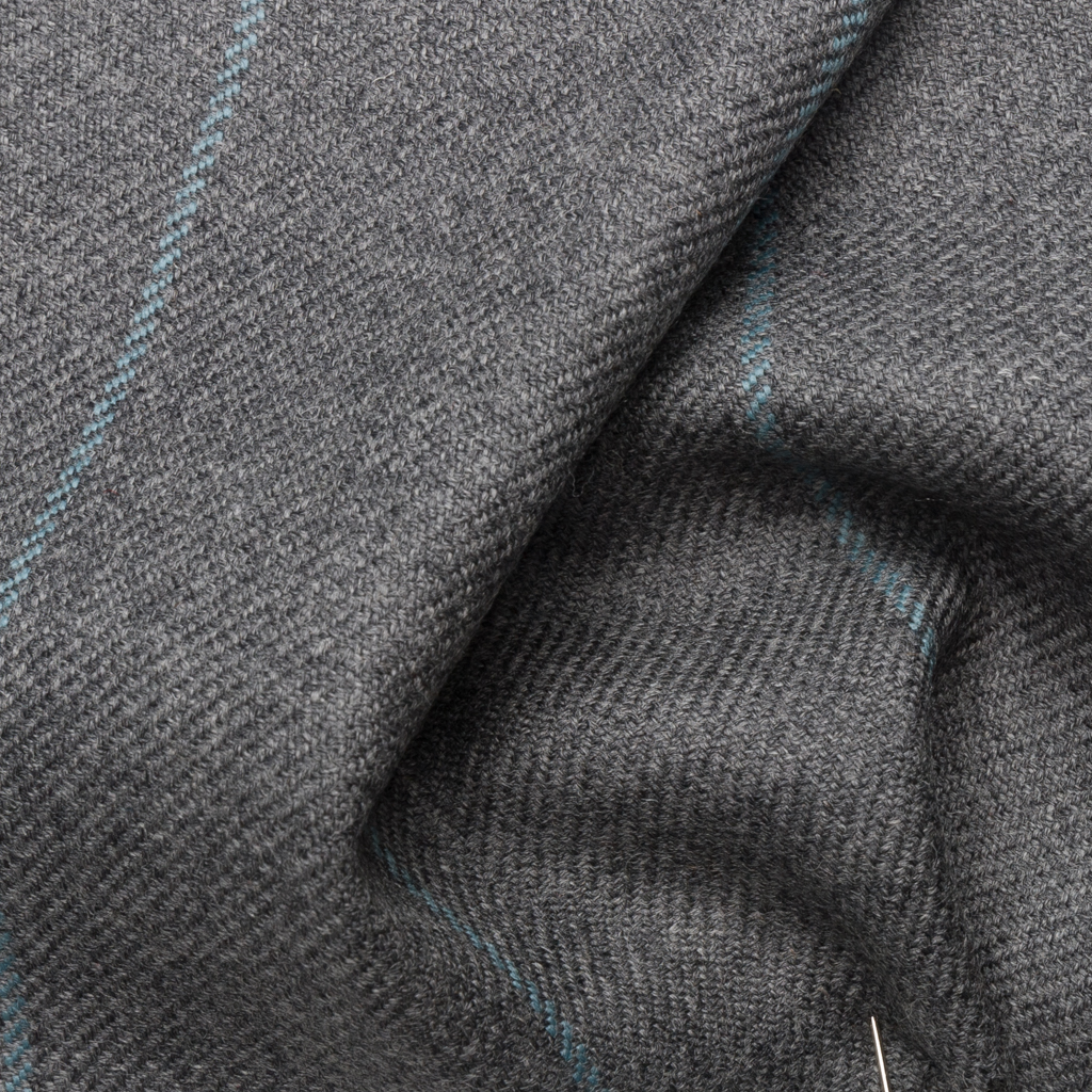 Cadogan-Wool Stripe Fabric-Graphite