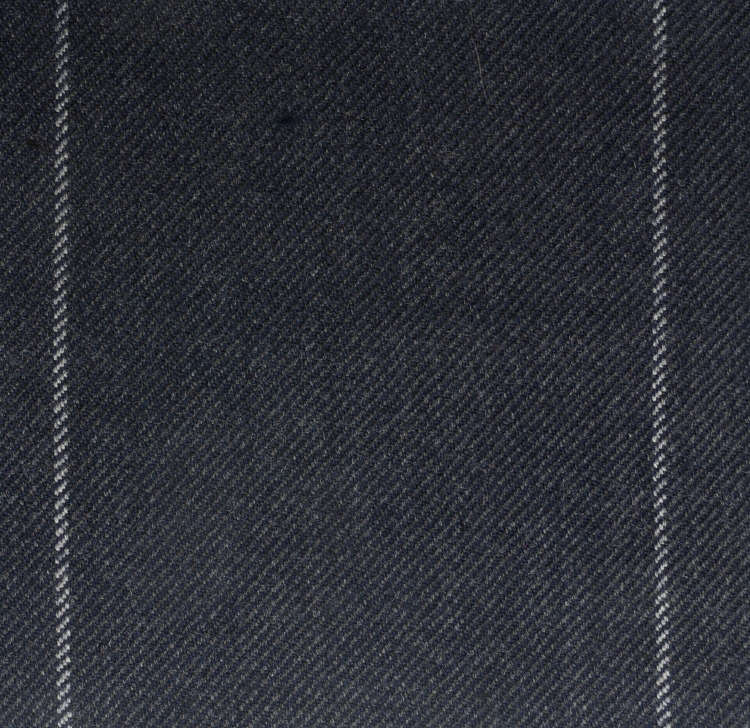 Cadogan-Wool Stripe Fabric-Midnight Grey