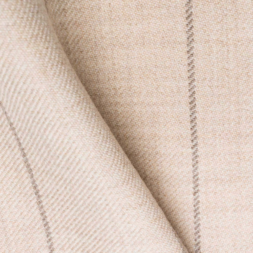 Cadogan-Wool Stripe Fabric-Sand