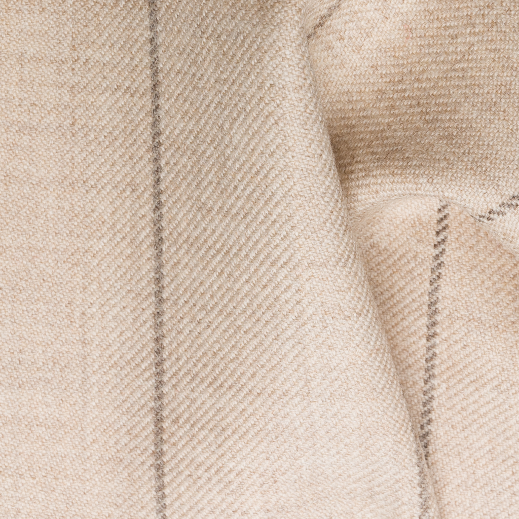 Cadogan-Wool Stripe Fabric-Sand Cadogan-Wool Stripe Fabric-Sand