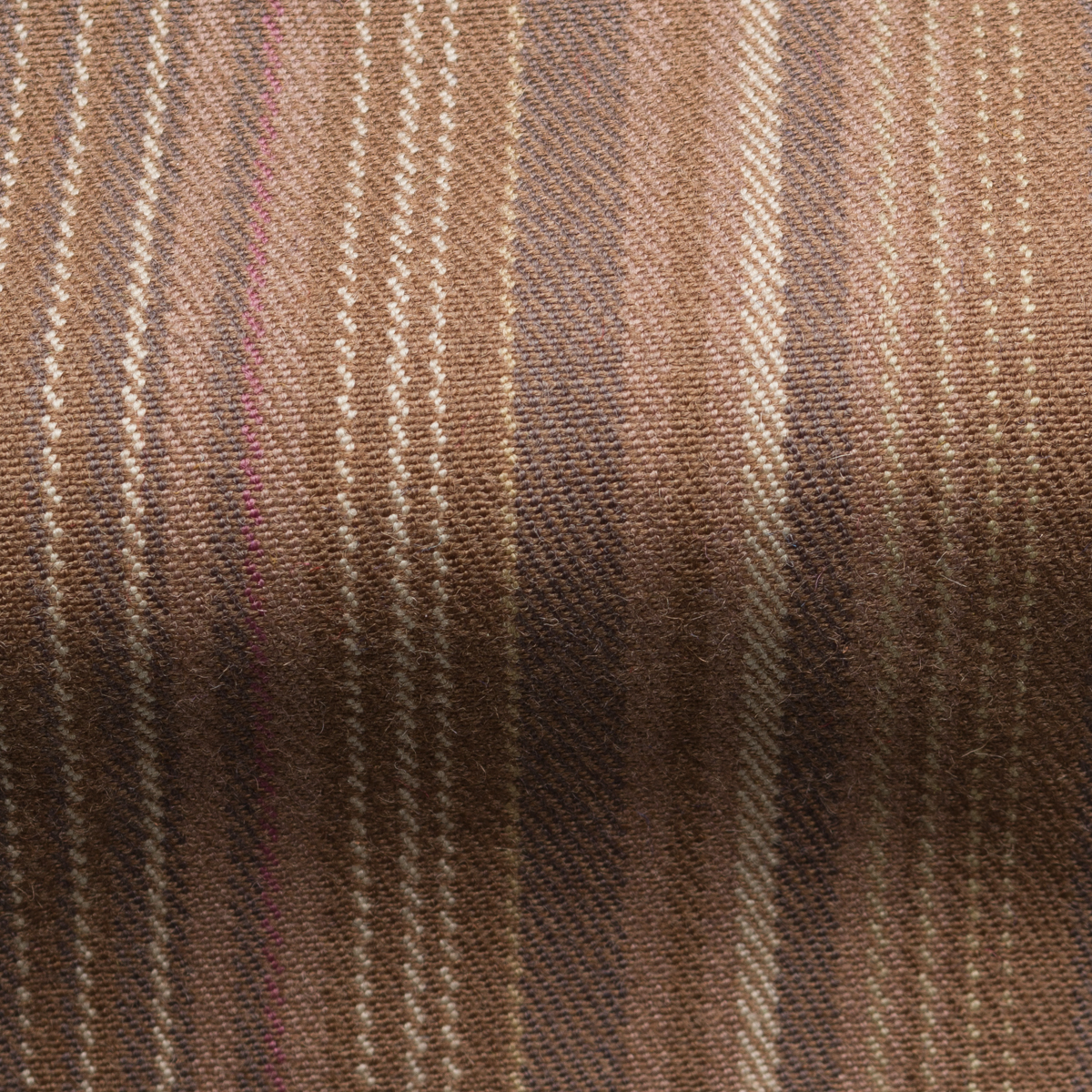 Wool Striped Fabric-Brown