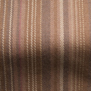 Wool Striped Fabric-Brown