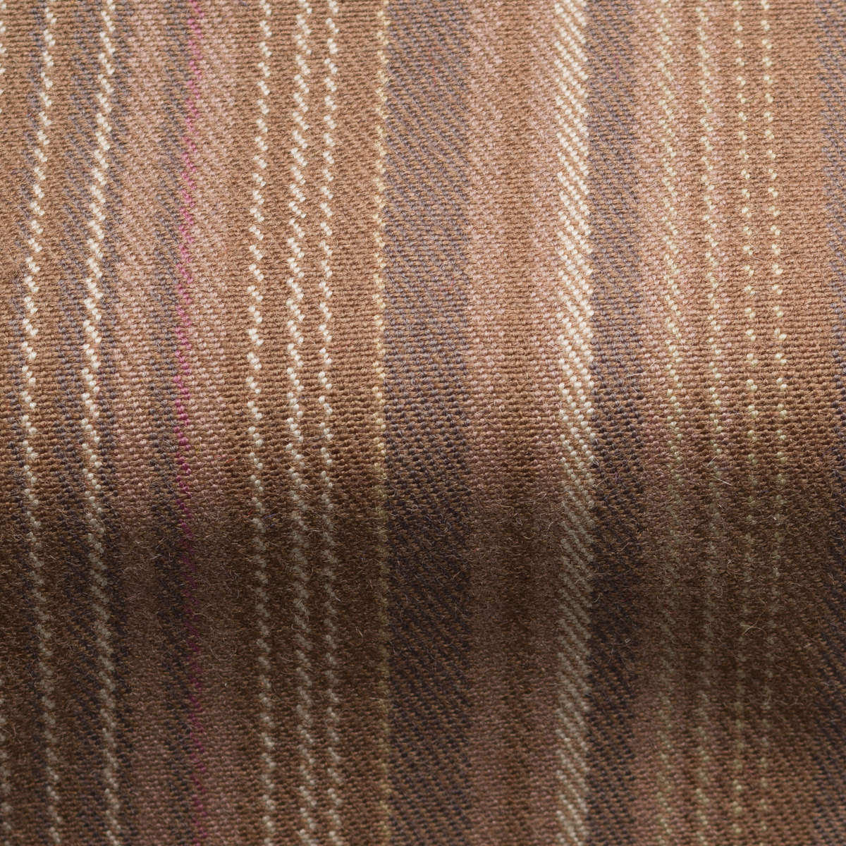 Wool Striped Fabric-Brown