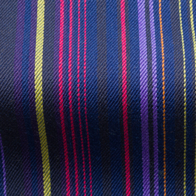 Leander-Wool Striped Fabric-Multi