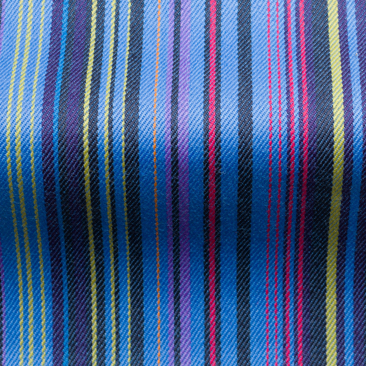 Putney-Wool Striped Fabric-Blue