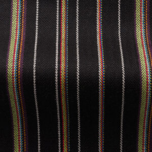 black herringbone stripe fabric