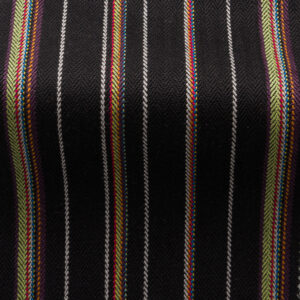 black herringbone stripe fabric