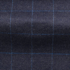 dark blue wool check fabric