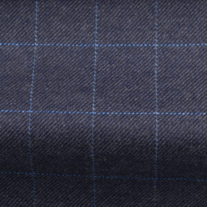 dark blue wool check fabric