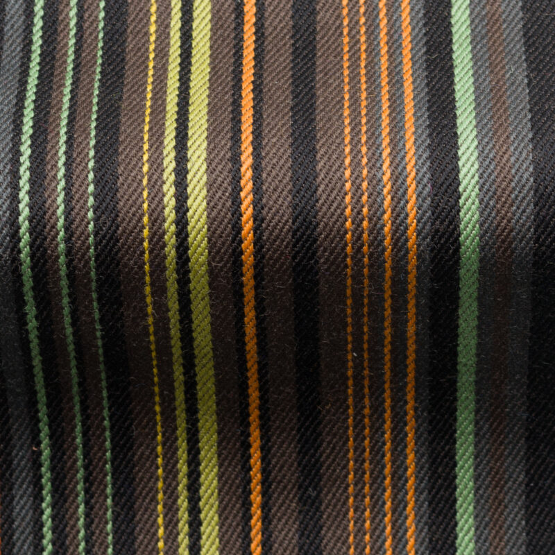 Warwick-Wool Striped Fabric-Brown
