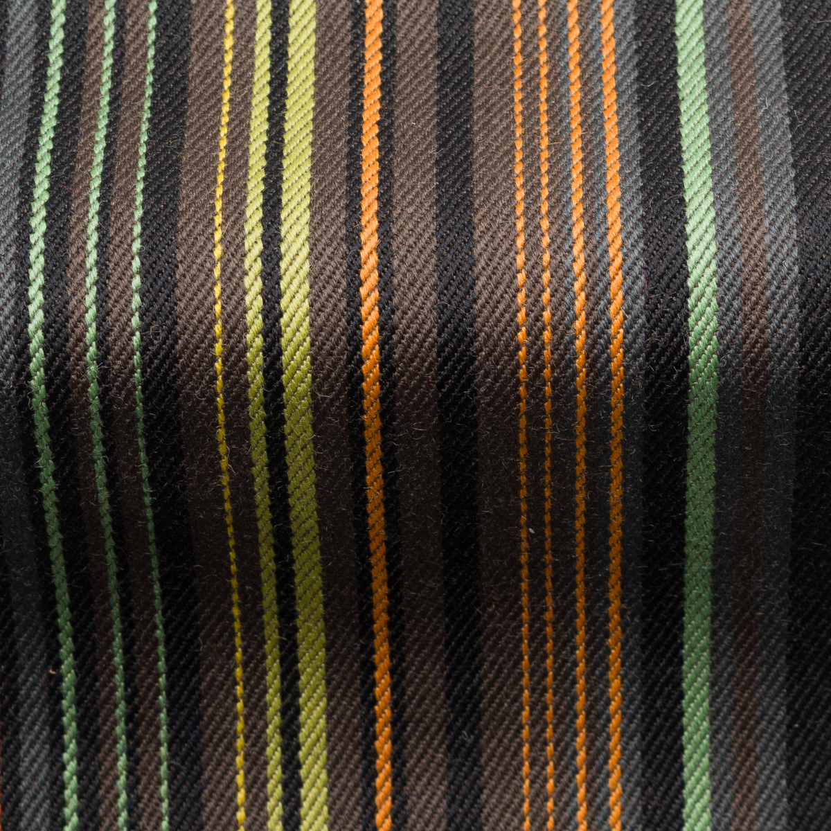 Warwick-Wool Striped Fabric-Brown