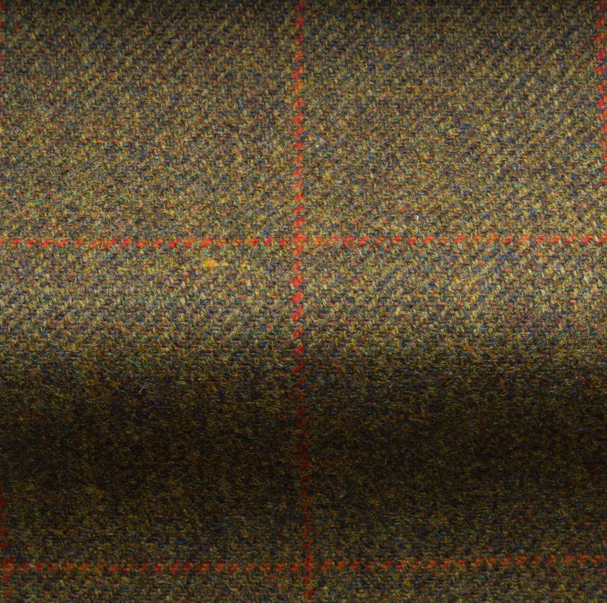Wool check tweed fabric, spruce london