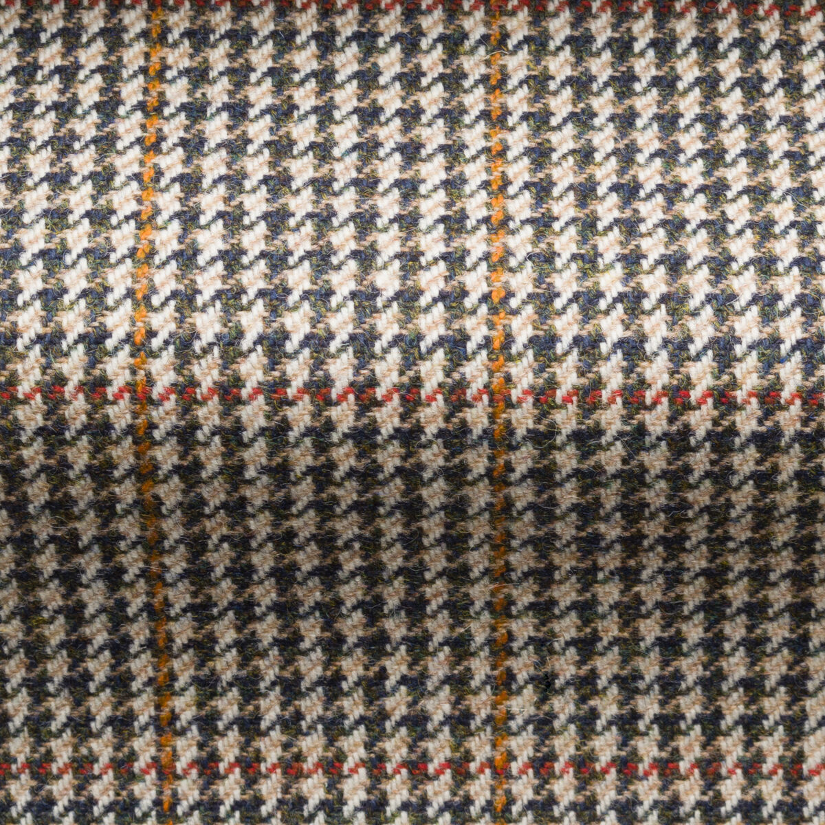 Wool check tweed fabric, spruce london
