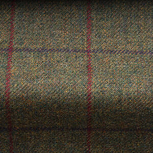 Wool check tweed fabric