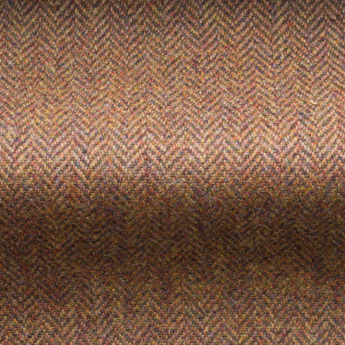Brown Herringbone Tweed-