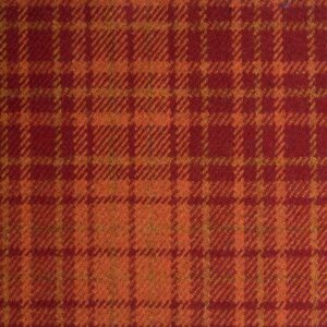 Plaid Fabric in amber for upholstery or heavy curtains.