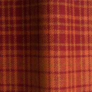 Plaid Fabric in amber for upholstery or heavy curtains.