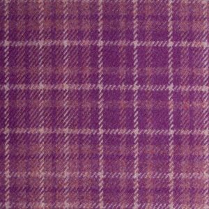 Plaid Fabric in damson for upholstery or heavy curtains.