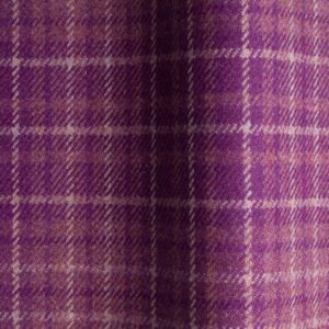 Plaid Fabric in damson for upholstery or heavy curtains.