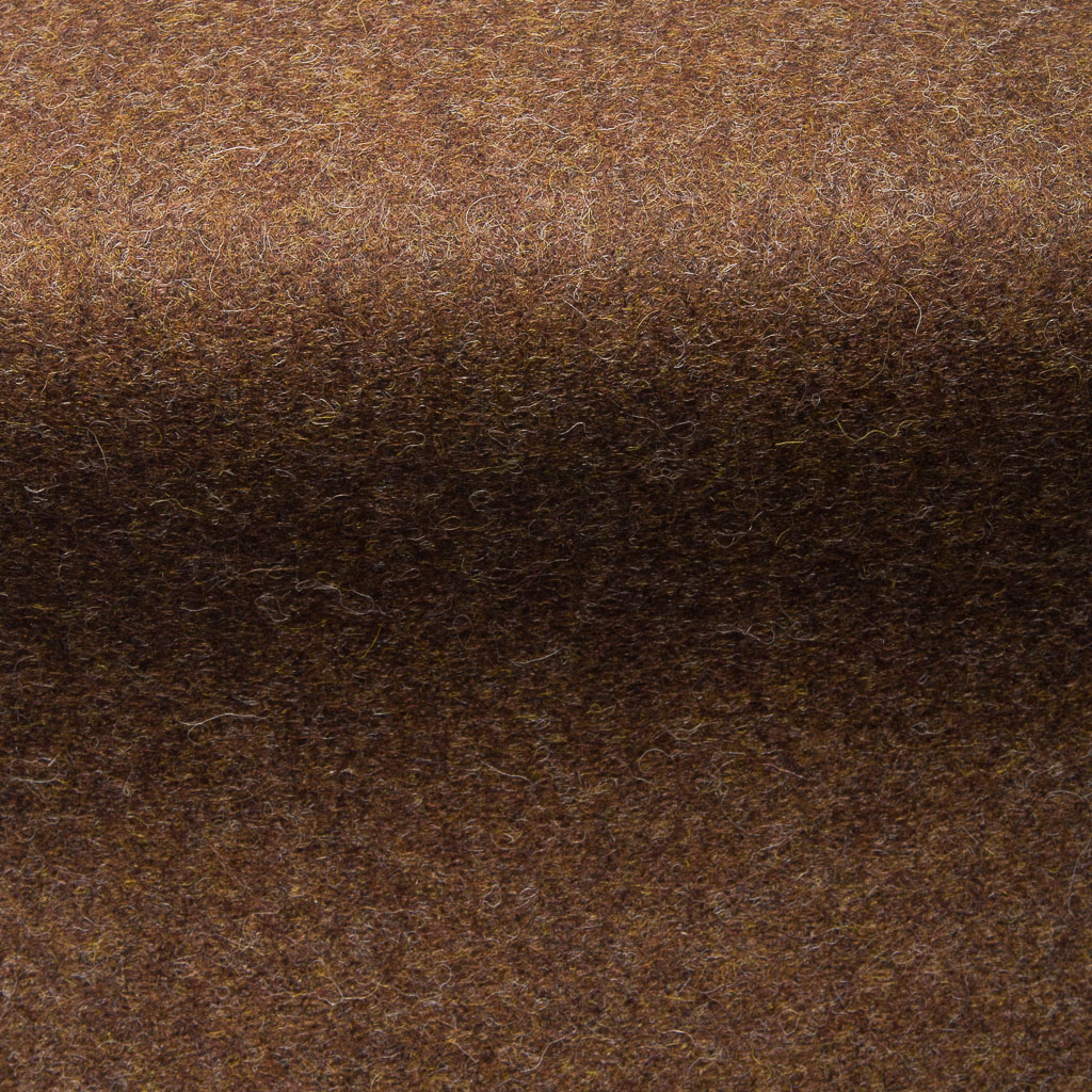 Bignor Melton Wool Fabric in Walnut Brown