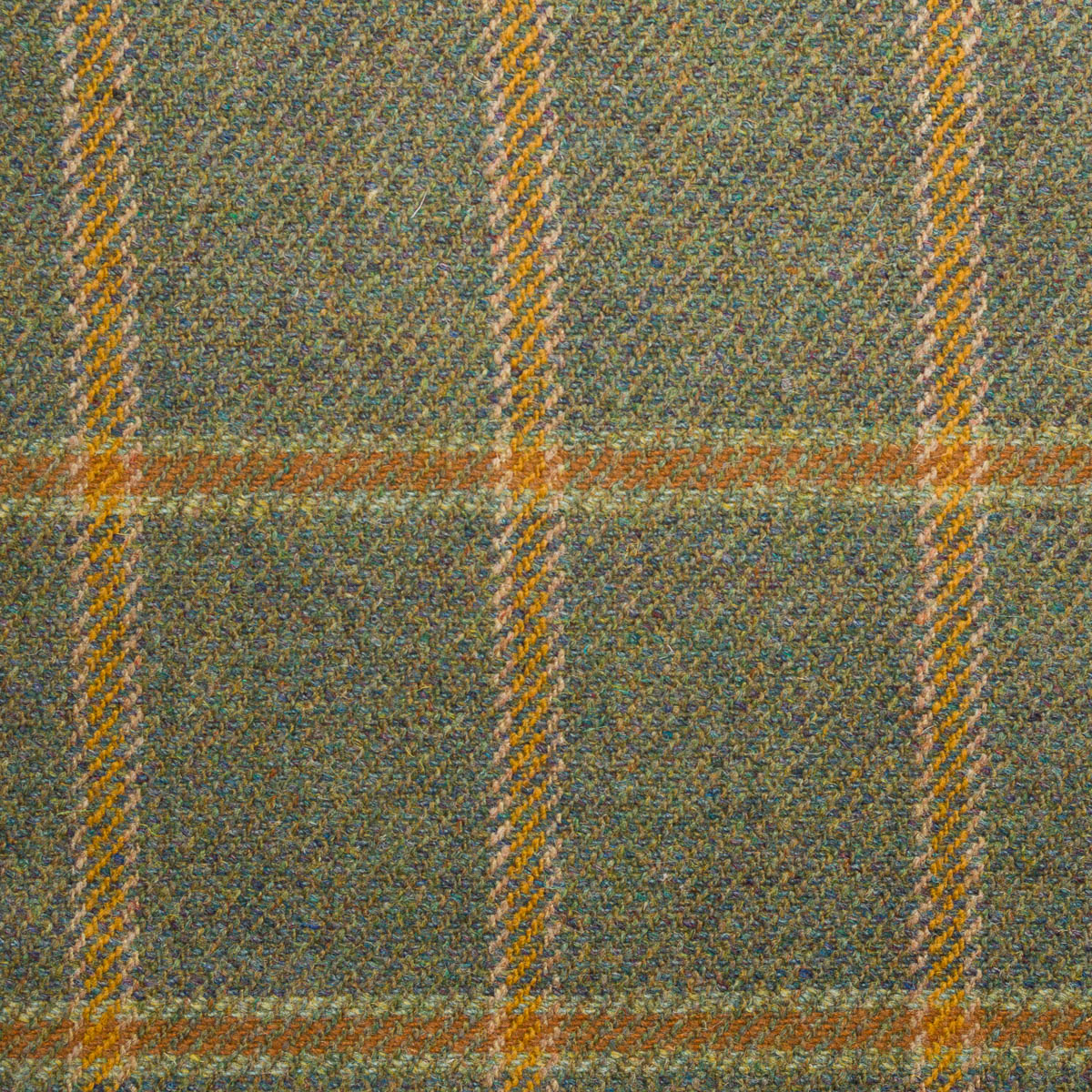Norfolk Check Tweed-0801, tweed fabric, use for upholstery and curtains, 100% Pure New Wool, woven in Scotland,
