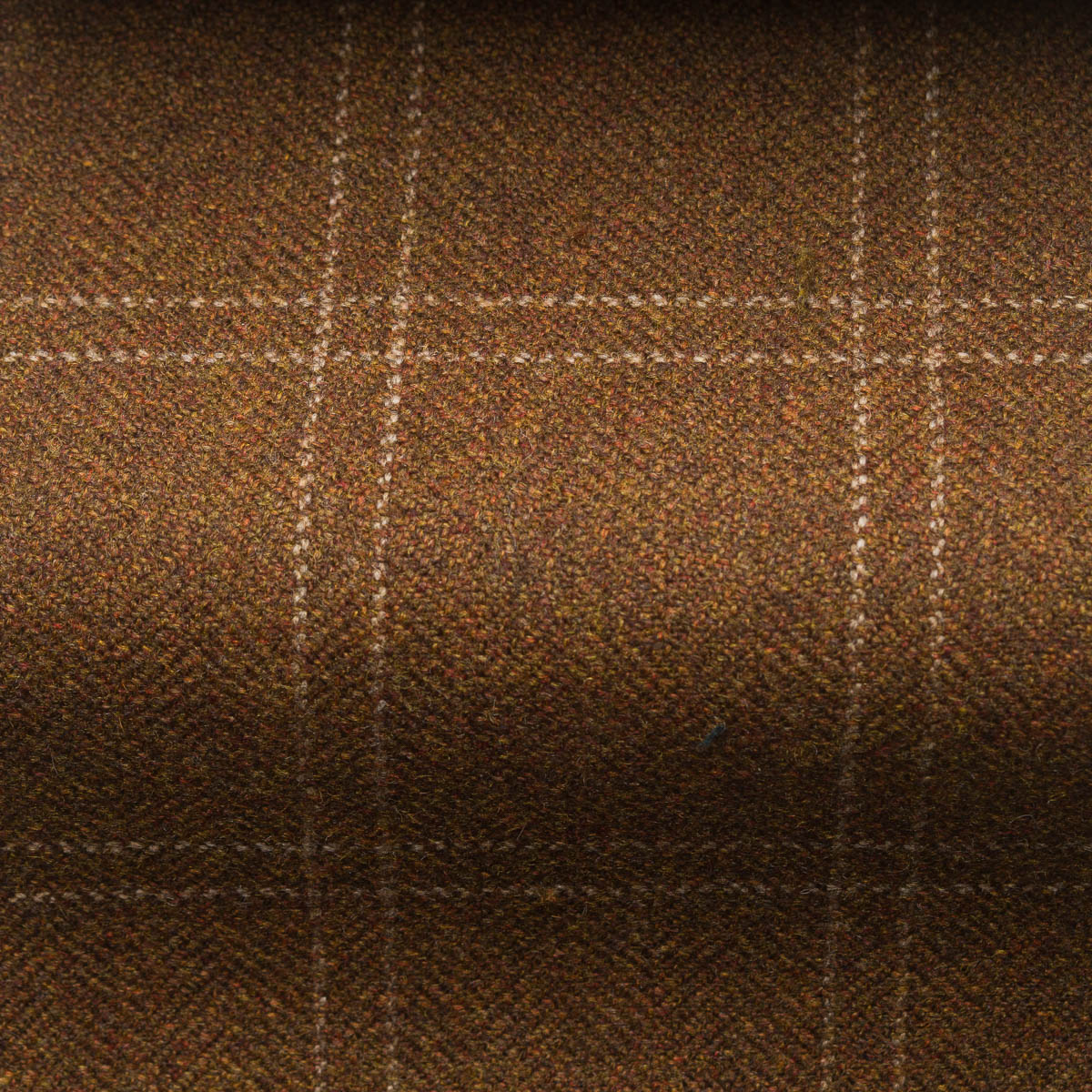 Brown Check Tweed Fabric by Spruce London
