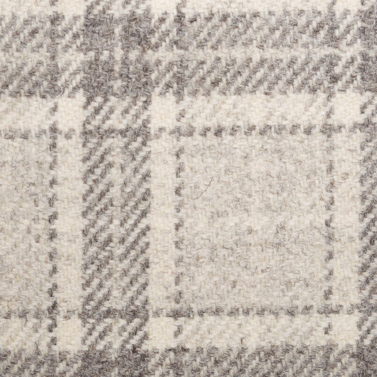 Heritage Wool Big Check Fabric 1001 Light Grey