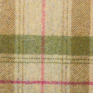 Parbold Traditional Check Fabric in Apple Green