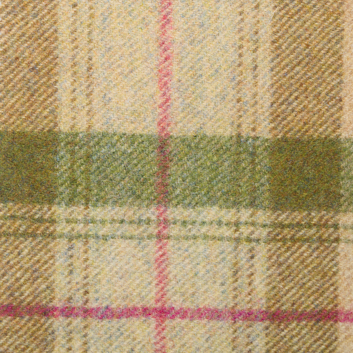 Parbold Traditional Check Fabric in Apple Green