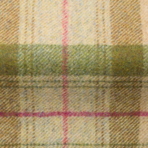 Parbold Traditional Check Fabric in Apple Green