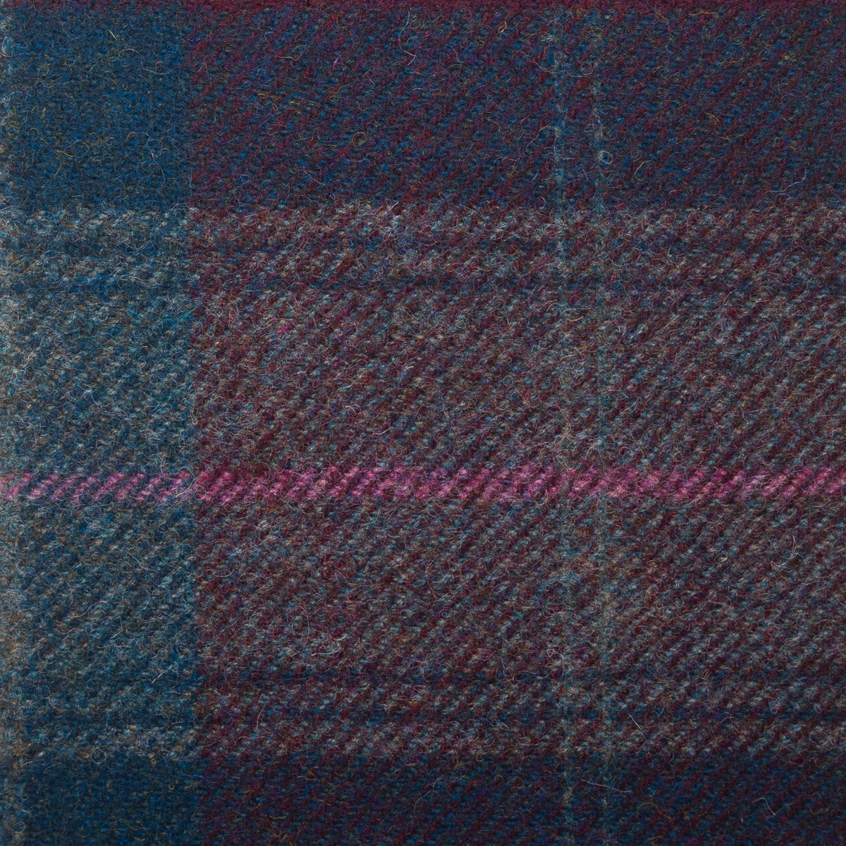 Parbold Traditional Check Fabric in Blackcurrant
