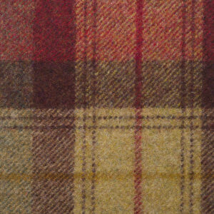 Parbold Check Fabric in Rust for Upholstery and Curtains