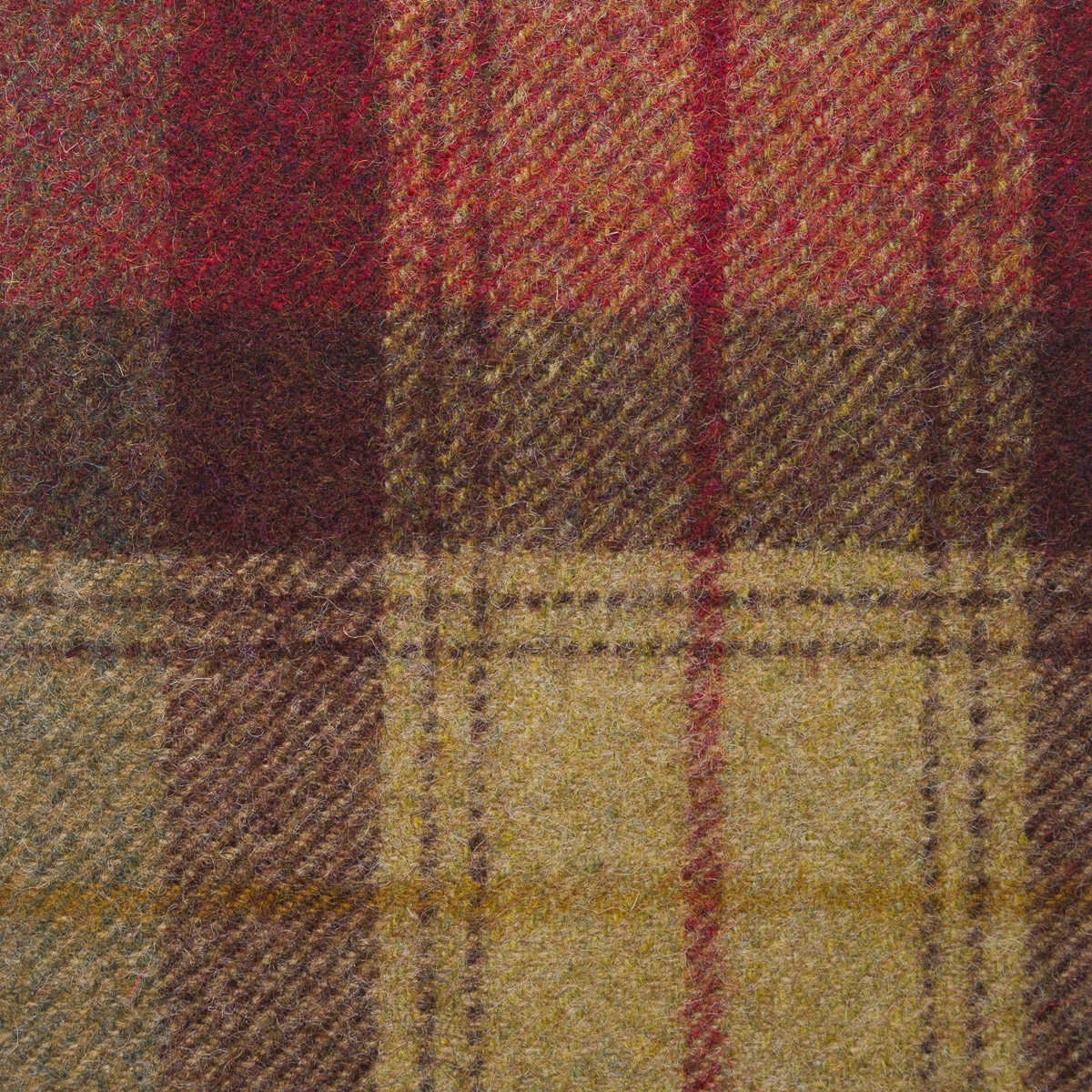 Parbold Check Fabric in Rust for Upholstery and Curtains