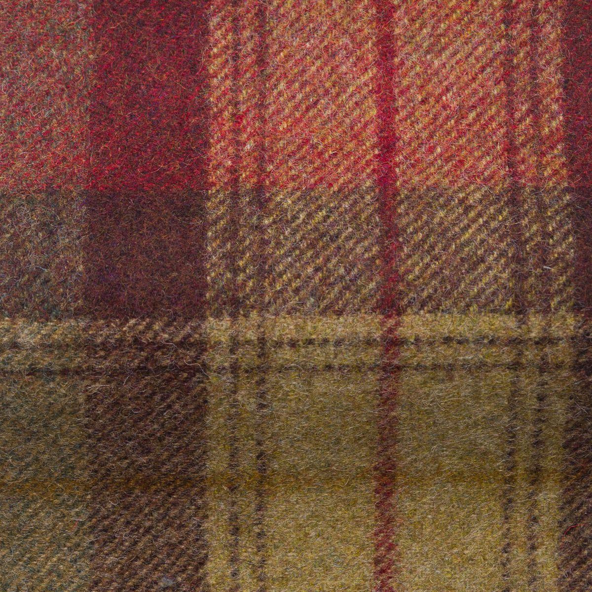 Parbold Check Fabric in Rust for Upholstery and Curtains