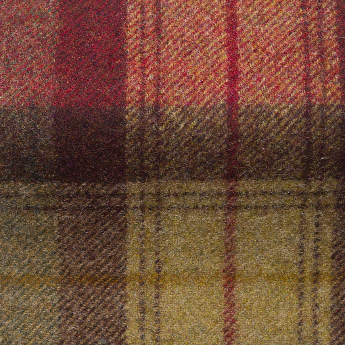 Parbold Check Fabric in Rust for Upholstery and Curtains